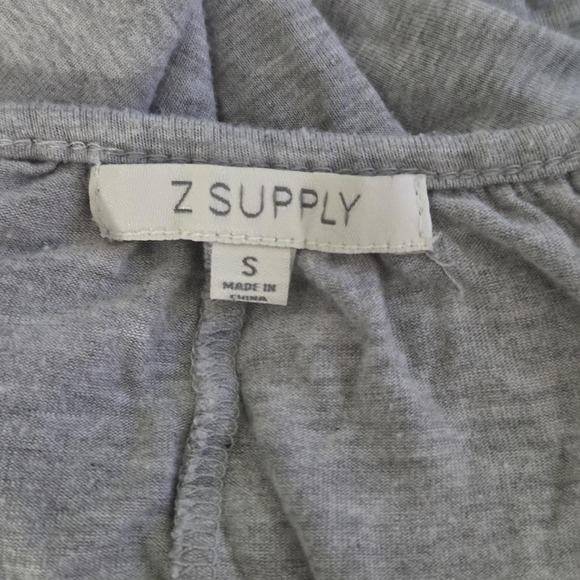 Z SUPPLY Jumpsuit Womens Small Gray Sleeveless Jersey Wide Leg Spaghetti Strap - Picture 13 of 14